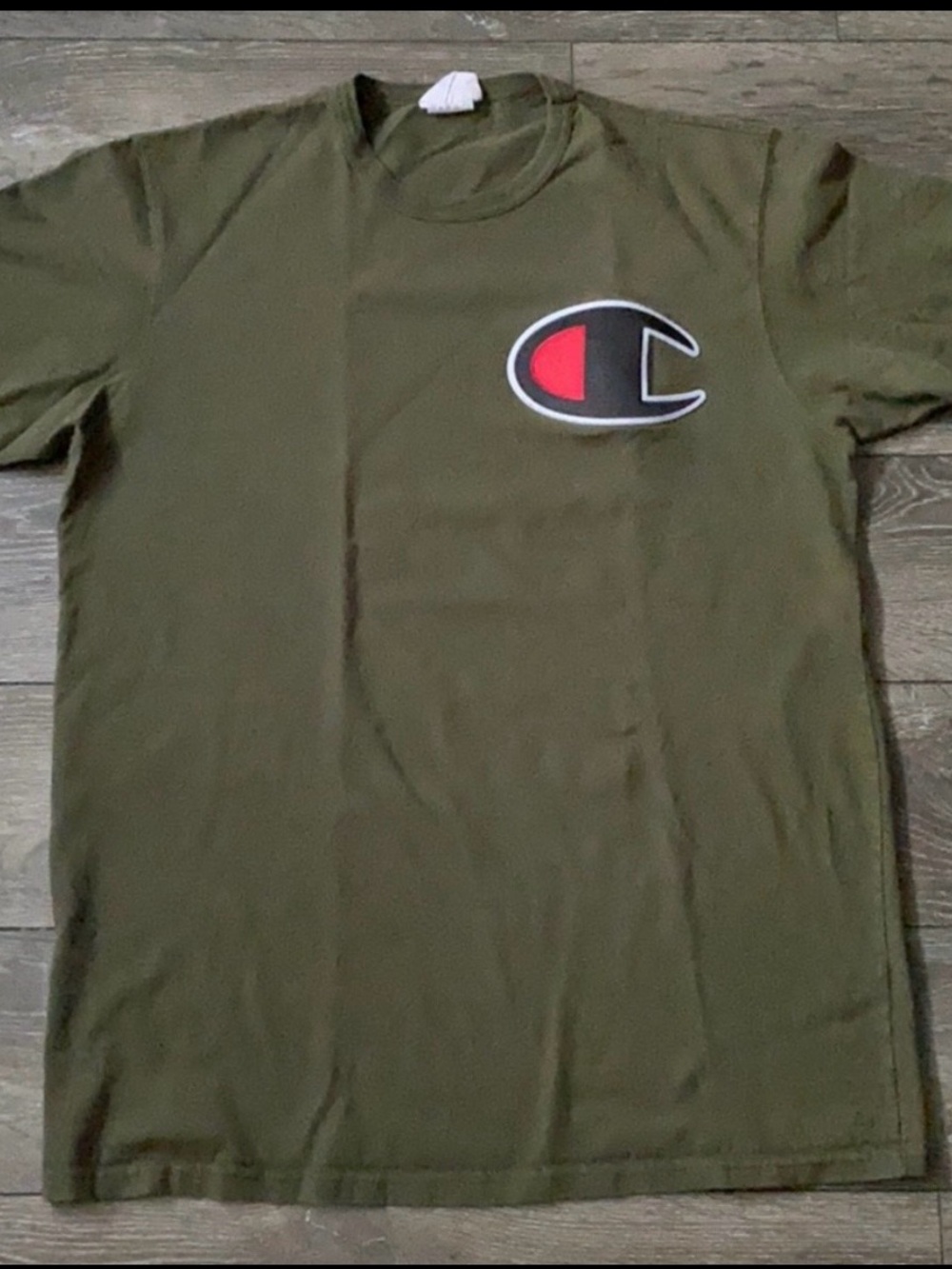 Champion Olive Green Crewneck T-Shirt with Tag - Picture 1 of 3